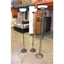 THREE DESIGNER FLOOR LAMPS