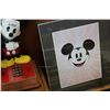 Image 3 : VINTAGE MICKEY MOUSE PHONE AND BLANKET AND PICTURE
