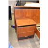 Image 3 : TEAK QUEENSIZE HEADBOARD AND AND MATCHING 3 DRAWER NIGHTSTANDS