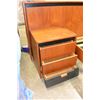 Image 4 : TEAK QUEENSIZE HEADBOARD AND AND MATCHING 3 DRAWER NIGHTSTANDS