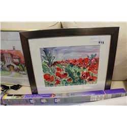 FRAMED WATER COLOR BY M DEVENYI