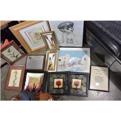 LOT OF SMALL FRAMED PRINTS