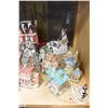 Image 3 : SHELF LOT OF CHRISTMAS VILLAGES