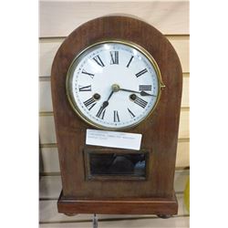 CONTINENTAL DOMED TOP MAHOGANY MANTLE CLOCK
