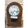 Image 1 : CONTINENTAL DOMED TOP MAHOGANY MANTLE CLOCK