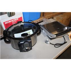 CROCKPOT MULTI COOLER AND BREVILLE MIN PRESS