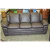 Image 2 : NEW BROWN LEATHER ASHLEY DESIGN SOFA AND LOVESEAT, CONTEMPORARY COMFORTABLE SEATING, RETAIL $2199