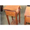Image 2 : PAIR OF TEAK ONE DRAWER STANDS