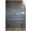 Image 3 : THREE 3 DRAWER METAL OFFICE CABINETS