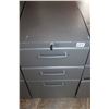 Image 3 : THREE 3 DRAWER METAL OFFICE CABINETS