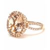 Image 2 : 14KT Rose Gold 4.00ct Morganite and Diamond Ring