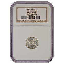 1943-D Mercury Dime NGC MS65FB