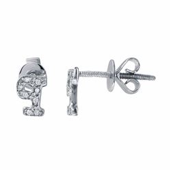 14KT White Gold Diamond Earrings