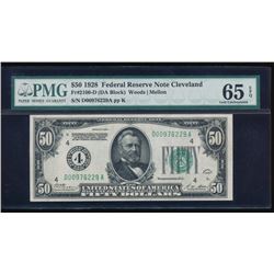 1928 $50 Cleveland Federal Reserve Note PMG 65EPQ