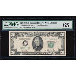 1950A $20 Chicago Federal Reserve Note PMG 65EPQ