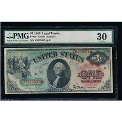 1869 $1 Legal Tender Note PMG 30