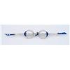 Image 1 : Platinum 1.08ctw Sapphire and Diamond Pin