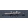 Image 5 : Platinum 1.08ctw Sapphire and Diamond Pin