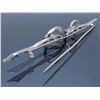 Image 6 : Platinum 1.08ctw Sapphire and Diamond Pin