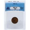Image 1 : 1906 Indian Head One Cent Coin ANACS MS63RB