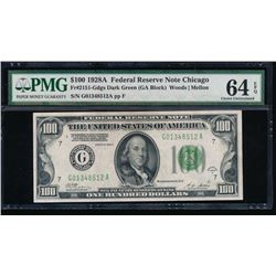 1928A $100 Chicago Federal Reserve Note PMG 64EPQ