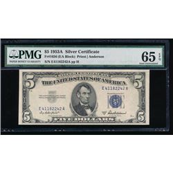 1953A $5 Silver Certificate PMG 65EPQ