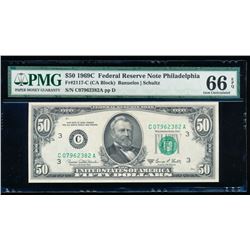 1969C $50 Philadelphia Federal Reserve Note PMG 66EPQ