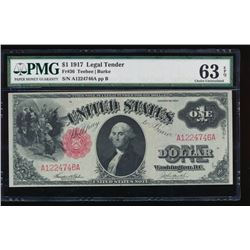 1917 $1 Legal Tender Note PMG 63EPQ