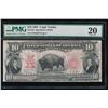 Image 1 : 1901 $10 Bison Legal Tender Note PMG 20