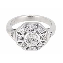 Platinum 0.91ctw Diamond Ring