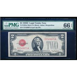 1928D $2 Legal Tender Note PMG 66EPQ