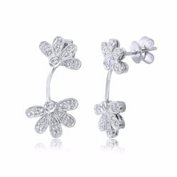 14KT White Gold 0.35ctw Diamond Earrings