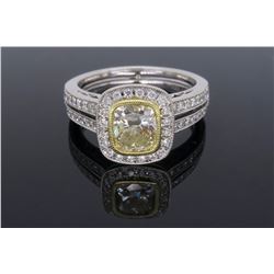 18KT Two Tone Gold 1.19ctw Diamond Ring