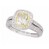 Image 8 : 18KT Two Tone Gold 1.19ctw Diamond Ring