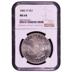 1882-O $1 Morgan Silver Dollar Coin NGC MS64