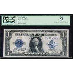 1923 $1 Silver Certificate PCGS 62