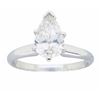 Image 1 : Platinum 1.06ct Pear Shaped Diamond Ring