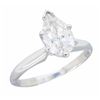 Image 3 : Platinum 1.06ct Pear Shaped Diamond Ring