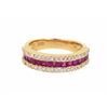 Image 1 : 14KT Yellow Gold 1.08ctw Ruby and Diamond Ring