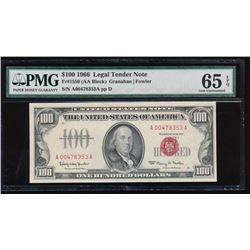 1966 $100 Legal Tender Note PMG 65EPQ