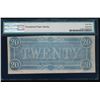 Image 2 : 1864 $20 Confederate States of America Note PMG 63EPQ