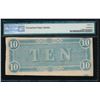 Image 2 : 1864 $10 Confederate States of America Note PMG 55EPQ