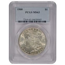 1900 $1 Morgan Silver Dollar Coin PCGS MS63