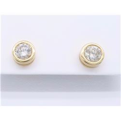 14KT Yellow Gold 1.36ctw Diamond Earrings