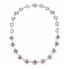 Image 1 : 14KT White Gold 3.85ctw Ruby and Diamond Necklace