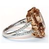 Image 3 : 14KT Two Tone Gold 5.00ct Morganite and Diamond Ring