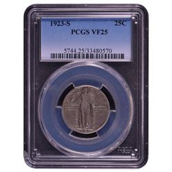 1923-S Standing Liberty Quarter PCGS VF25