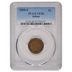 1909-S Indian Cent PCGS VF20