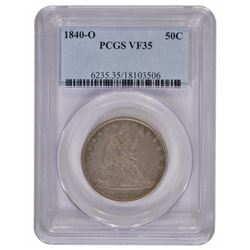 1840-O Seated Liberty Half Dollar Coin PCGS VF35