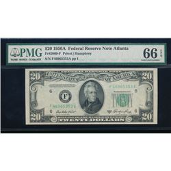 1950A $20 Atlanta Federal Reserve Note PMG 66EPQ